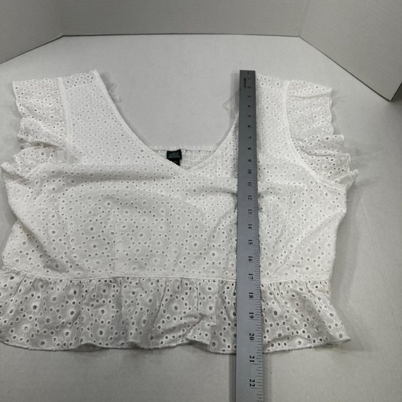 Wild Fable Women's Size XXL V-Neck Floral Bohemian Top White New With Tags - Picture 11 of 12